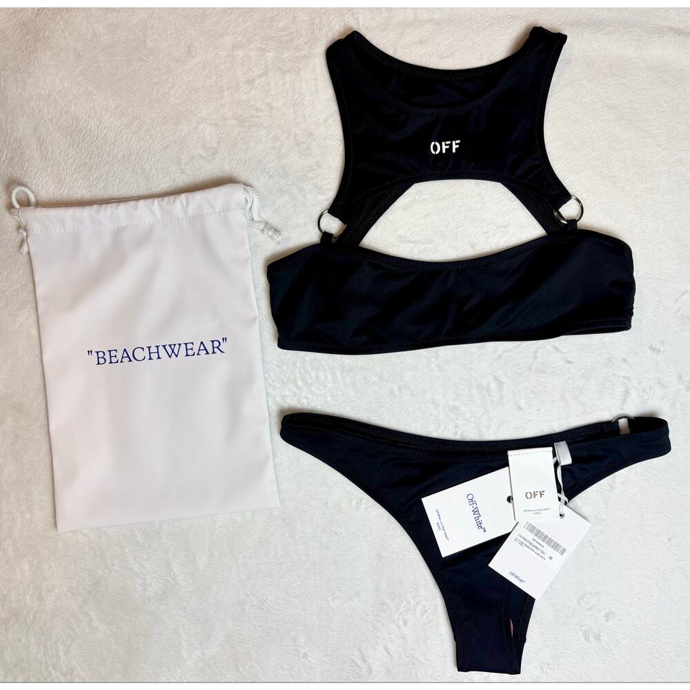 NWT - Off-White - Rower Black Bikini Swimsuit - Size 40 (XS) - Picture 1 of 12